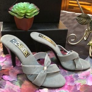 VINTAGE Grey Suede Sandal